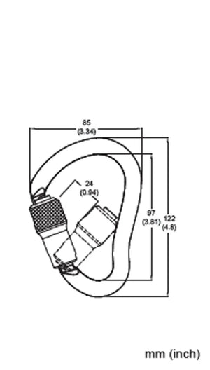 354-3A Aluminum Twist-Lock Carabiner