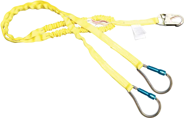 Dual 1-3/16" Tubular Web Shock Absorbing Lanyard