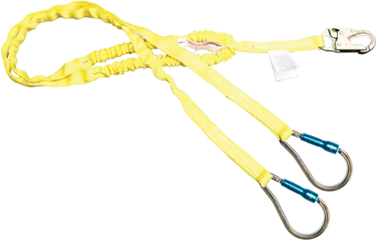 Dual 1-3/16" Tubular Web Shock Absorbing Lanyard