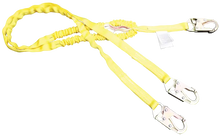 Dual 1-3/16" Tubular Web Shock Absorbing Lanyard