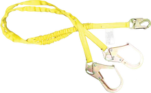 Dual 1-3/16" Tubular Web Shock Absorbing Lanyard