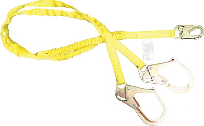 Dual 1-3/16" Tubular Web Shock Absorbing Lanyard
