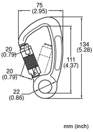 63 Captive-Eye Locking Snaphook