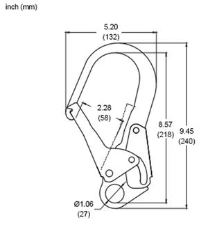 Z136F Locking Rebar Snaphook